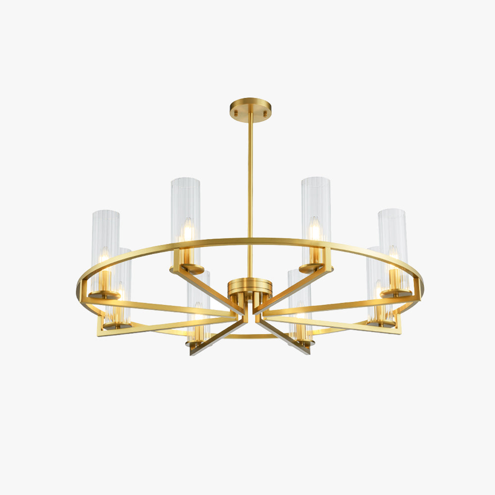Pendant Light With Warm Glow In Modern Glass And Metal